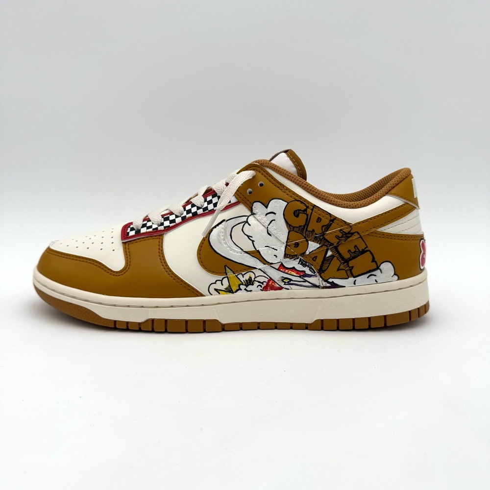 NIB NWT New Nike Dunk Low Retro Men's 10.5 Custom Green Day Dookie Shoes Kicks - Picture 4 of 11